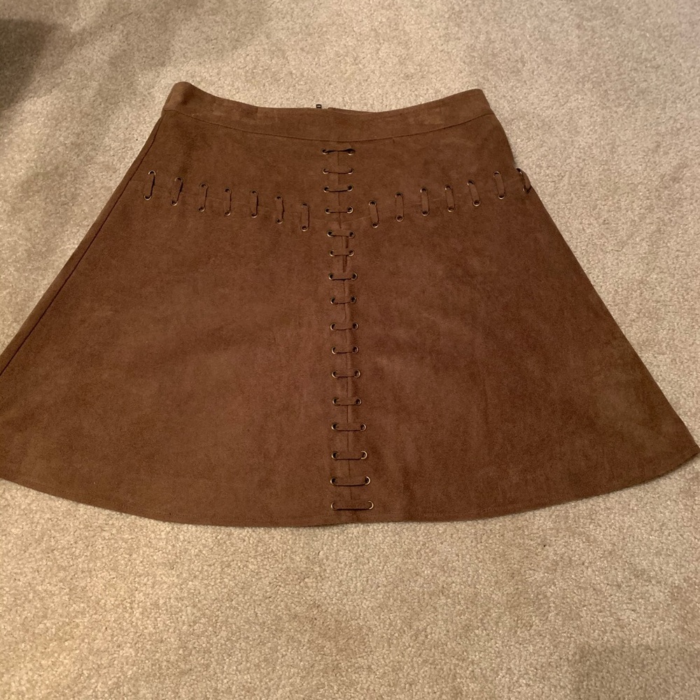 faux leather skirt